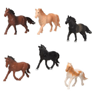 6x Plastic paarden speelgoed figuren 13