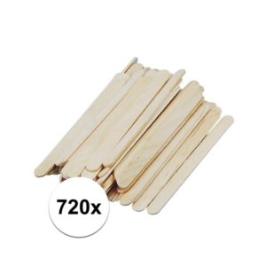 720x houten knutsel stokjes 11 cm 10102004