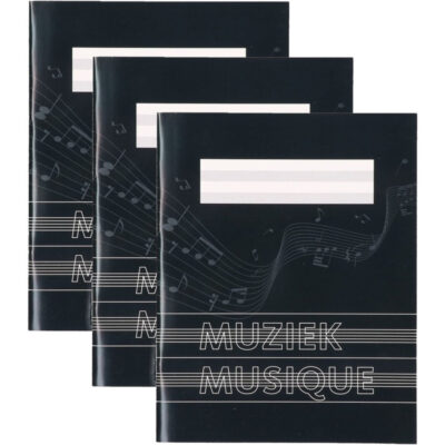 8x stuks A5 muziekschriften zwart 10218585