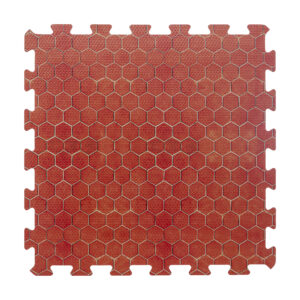 8x stuks Foam puzzelmat zwembadtegels/fitnesstegels terracotta tegeltjes 50 x 50 cm 10350400