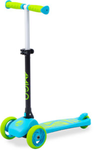 AMIGO Twister opvouwbare 3 wiel kinderstep met voetrem blauw/lime 1023118