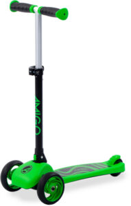 AMIGO Twister opvouwbare 3 wiel kinderstep met voetrem groen/zwart 1023122