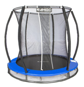 AMIGO inground trampoline Deluxe met veiligheidsnet 244 cm blauw 1020542