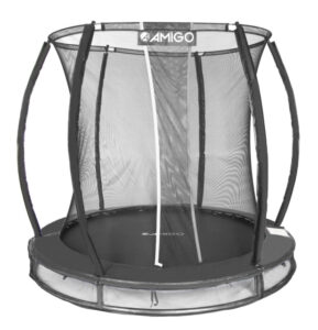 AMIGO inground trampoline Deluxe met veiligheidsnet 244 cm zwart 1020539