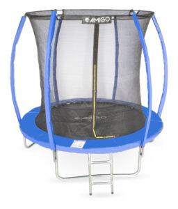 AMIGO trampoline Basic met veiligheidsnet en ladder 244 cm blauw 1020511