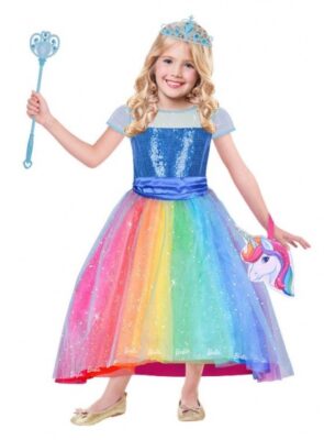 Amscan kostuum Barbie Rainbow Cove meisjes 8 10 jaar 4 delig 362173