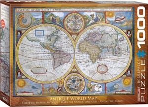 Antique World Map Puzzel (1000 stukjes) 27654358643