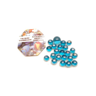 Aqua blauwe kristal knikkers 21 stuks 10215094