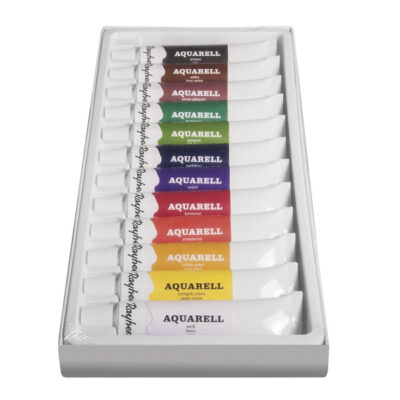 Aquarelverf/waterverf schilder set tubes 12 kleuren 12 ml 10267428