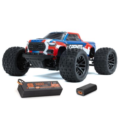 Arrma Granite Grom 4x4 Mega 1/18 electro monster truck RTR - Blauw 39157