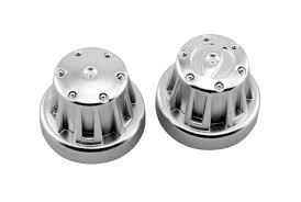 Axial Hub Cover Set - Satin Chrome (4pcs) (AX8080) 12362