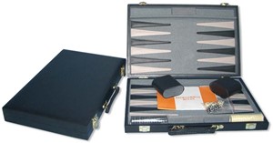 Backgammon Koffer Zwart effen (38 cm) 25248206651