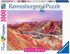 Beautiful Mountains - Regenboogbergen China Puzzel (1000 stukjes) 35189955207