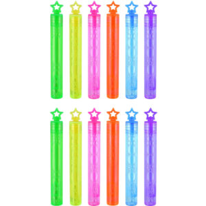 Bellenblaas - 12x stuks - neon kleuren - 4 ml - uitdeel cadeau/kinderfeestje - bruiloft 10334549