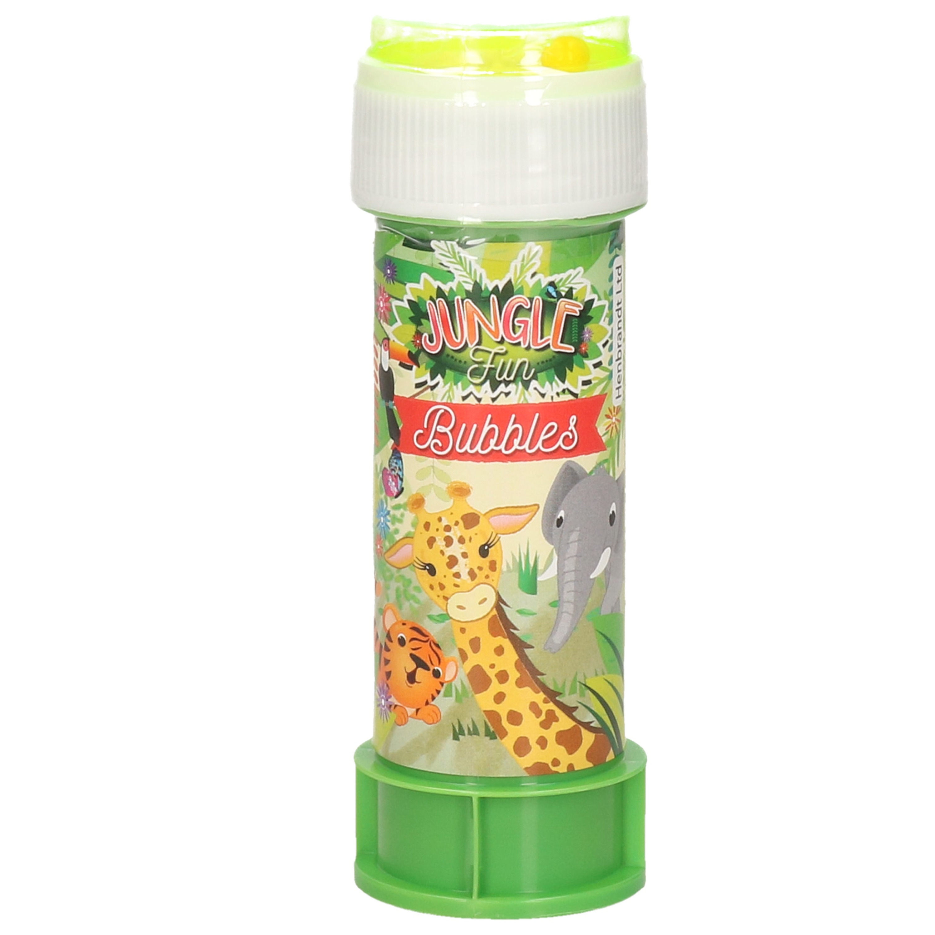 Bellenblaas - jungle/safari dieren - 60 ml - voor kinderen - uitdeel cadeau/kinderfeestje 10334546