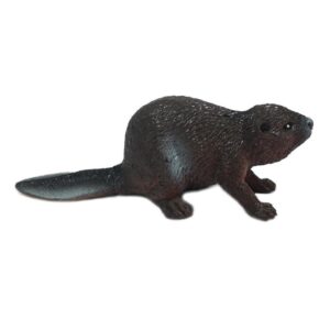 Bever speelgoed dier - donkerbruin - kunststof - 5 cm 10128771