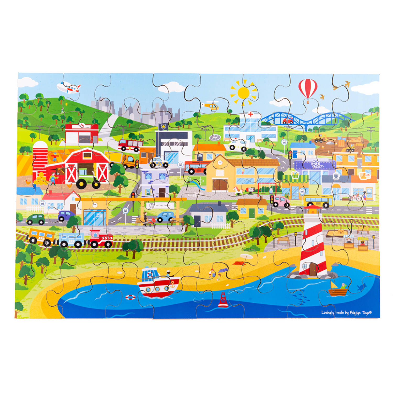 Bigjigs Vloerpuzzel Transportstad 4152905