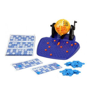 Bingo spel gekleurd/oranje complete set nummers 1-90 met molen en bingokaarten 10201655