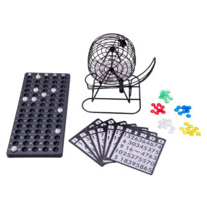 Bingo spel set zwart nummers 1-75 met molen 10239366