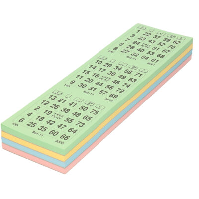 Bingokaarten - 100 velletjes - nummers 1-75 10013312