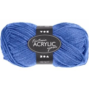 Blauw acryl 3-draads garen 80 meter 10088103