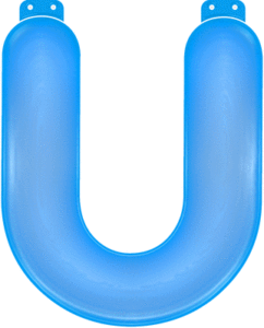 Blauwe opblaasbare letter U 10033855