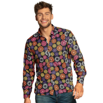 Boland Flower Power Shirt Heren Polyester maat L 391429