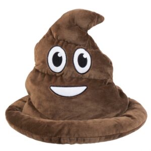 Boland Hoed poep emoticon unisex 30 cm bruin 249002