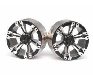 Boom Racing Chroma 1.9 High Mass Beadlock Aluminum Wheels Spoke-6 Black 30775