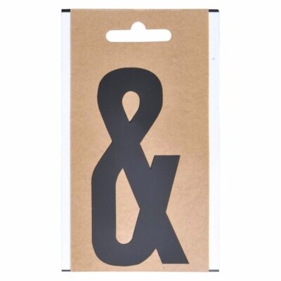 Boot sticker leesteken ampersand zwart 3 cm 10091952