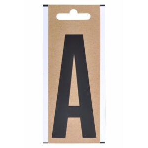 Boot sticker letter A zwart 10 cm 10091688