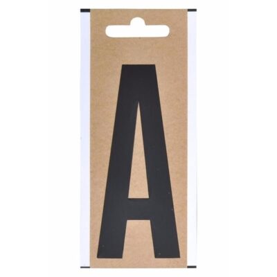 Boot sticker letter A zwart 10 cm 10091688