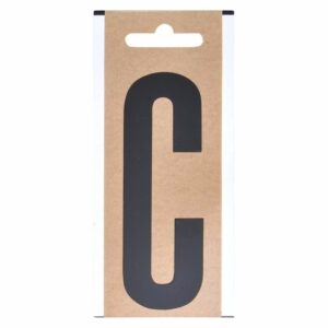 Boot sticker letter C zwart 10 cm 10091849