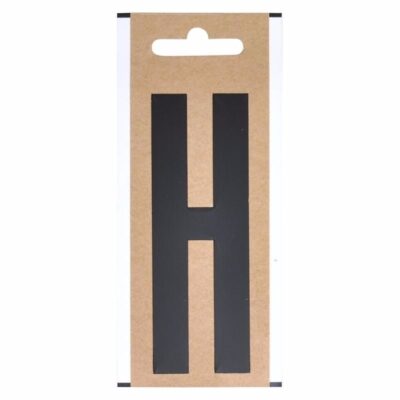 Boot sticker letter H zwart 10 cm 10091855