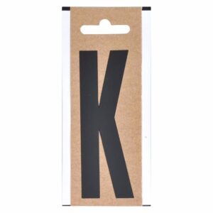 Boot sticker letter K zwart 10 cm 10091858