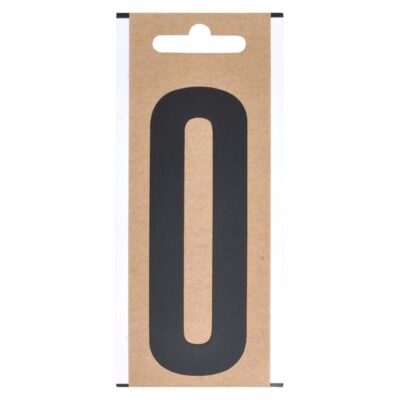 Boot sticker letter O zwart 10 cm 10091862