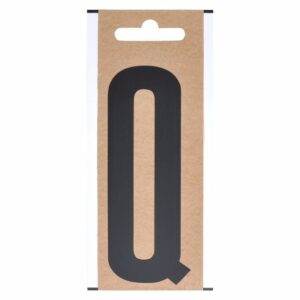 Boot sticker letter Q zwart 10 cm 10091864