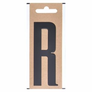 Boot sticker letter R zwart 10 cm 10091865