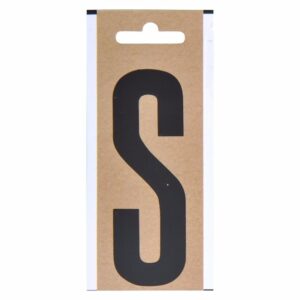 Boot sticker letter S zwart 10 cm 10091867