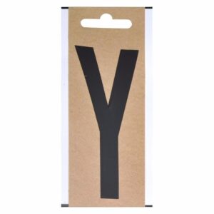 Boot sticker letter Y zwart 10 cm 10091873