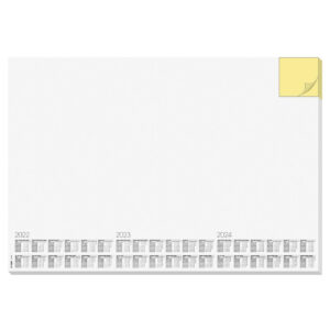 Bureaulegger van papier 59.5 x 41 cm met kalender design memo white 10142459