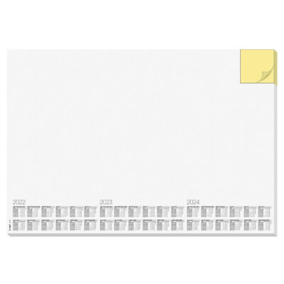 Bureaulegger van papier 59.5 x 41 cm met kalender design memo white 10142459