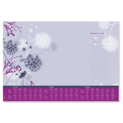 Bureaulegger van papier 59.5 x 41 cm met kalender whisper 10142404