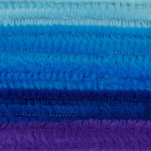 Chenilledraad - 10x - blauwe tinten - 8 mm x 50 cm - hobby/knutsel materialen 10412019