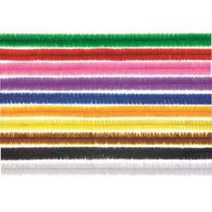 Chenilledraad - 20x - regenboog mix - 50 cm - hobby/knutsel materialen 10197292