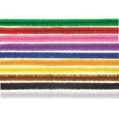 Chenilledraad - 20x - regenboog mix - 50 cm - hobby/knutsel materialen 10197292