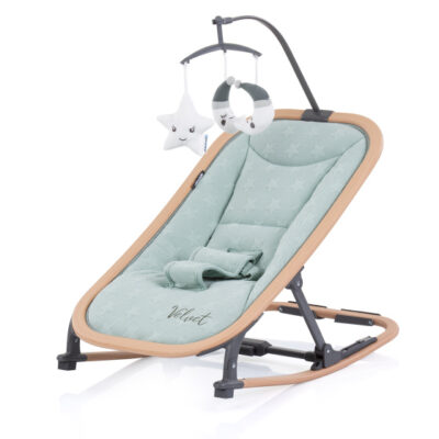 Chipolino Velvet Opvouwbare Wipstoel met Mobiel Aloe Wood 1033065