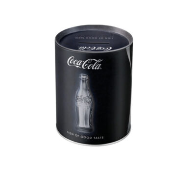 Coca Cola spaarpot zwart 10 x 13 cm 10233760