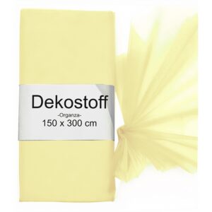 Creme kleurige organza stoffen 150 x 300 cm 10055344