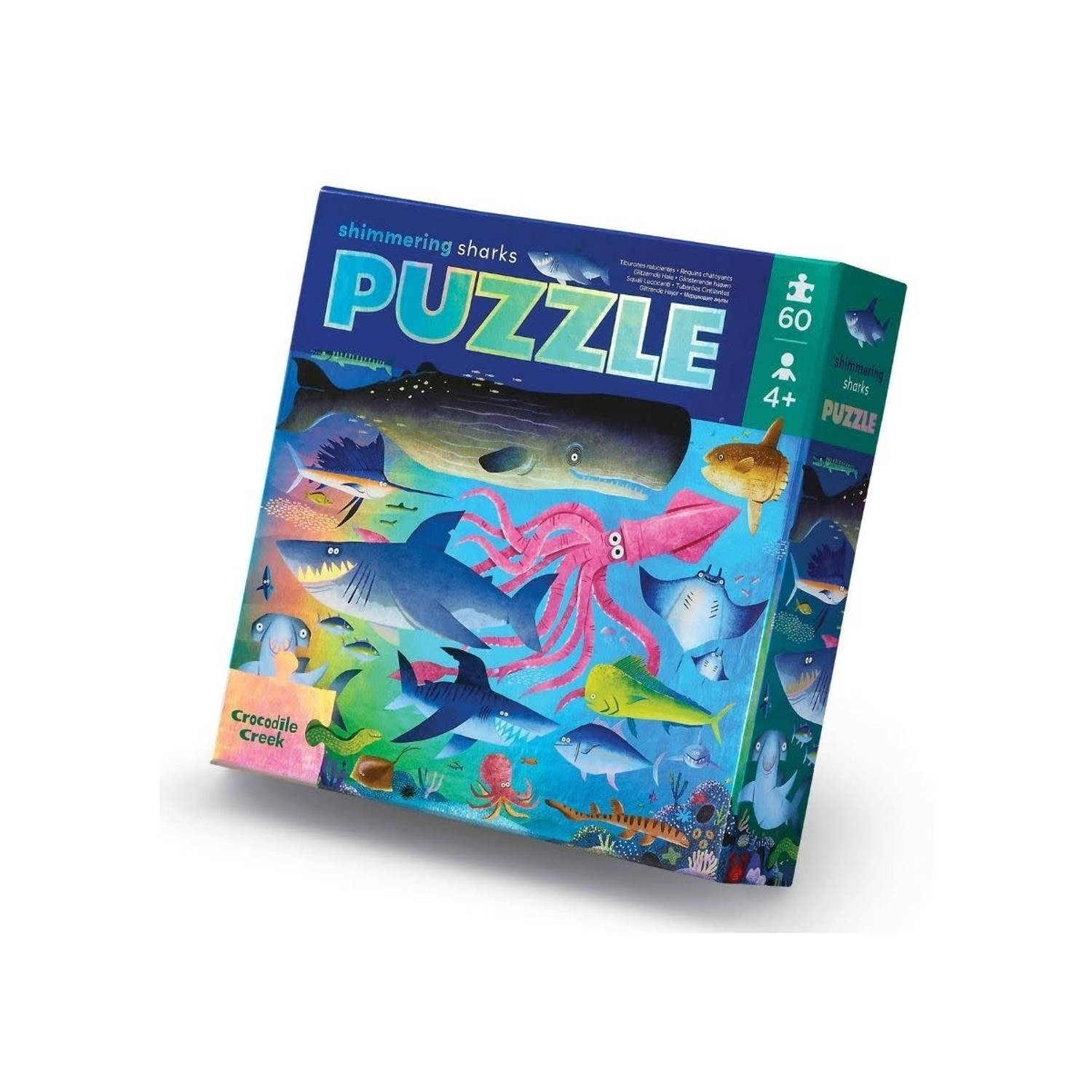 Crocodile Creek Puzzel Shimmering Sharks - 60 stukjes 3986104